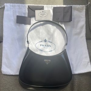 SOLD_Prada Cleo brushed leather shoulder bag